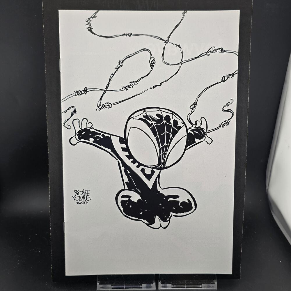 MILES MORALES SPIDER-MAN 21 1:50 SKOTTIE YOUNG VIRGIN B&W VARIANT NM/M MARVEL